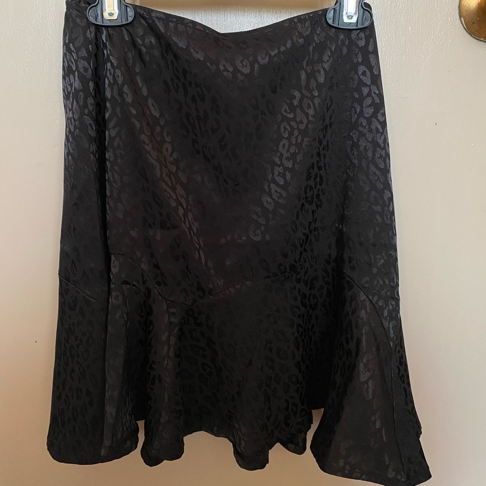 Black silk skirt